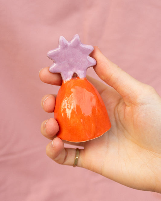 Lilac + Orange Star Candle Snuffer