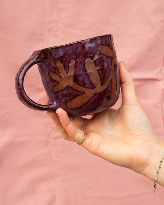 Purple Flower Mug