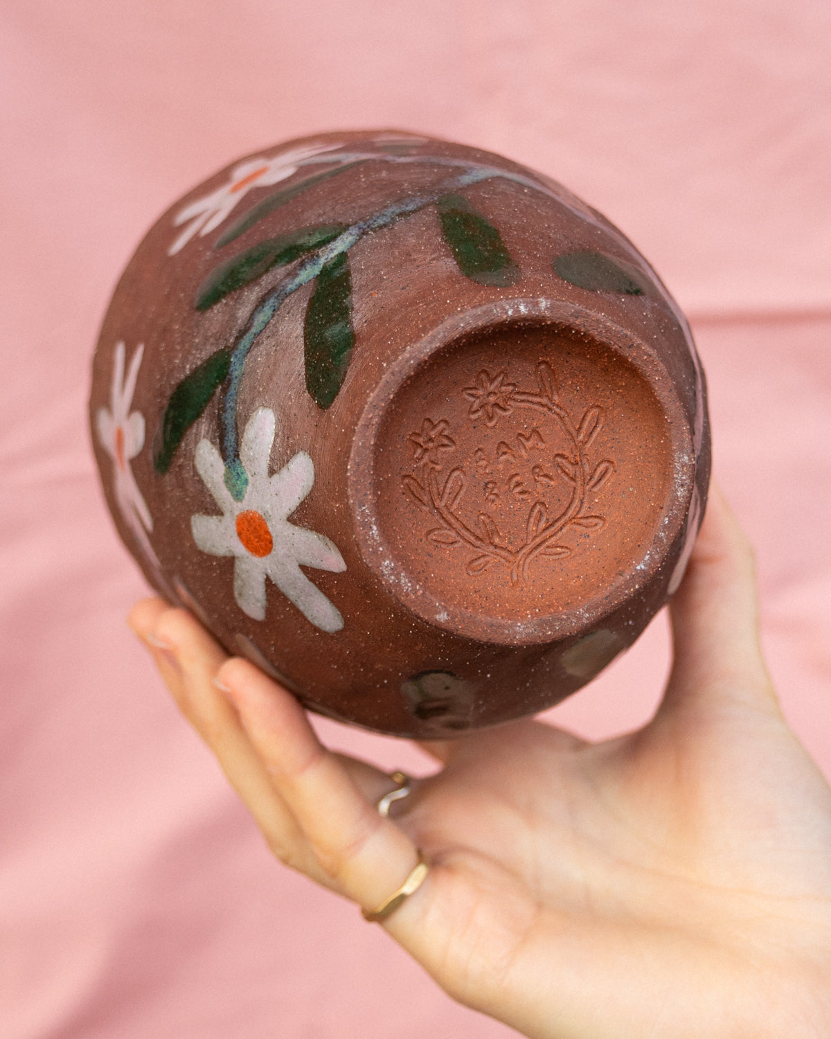 Terracotta Flower Bowl 4