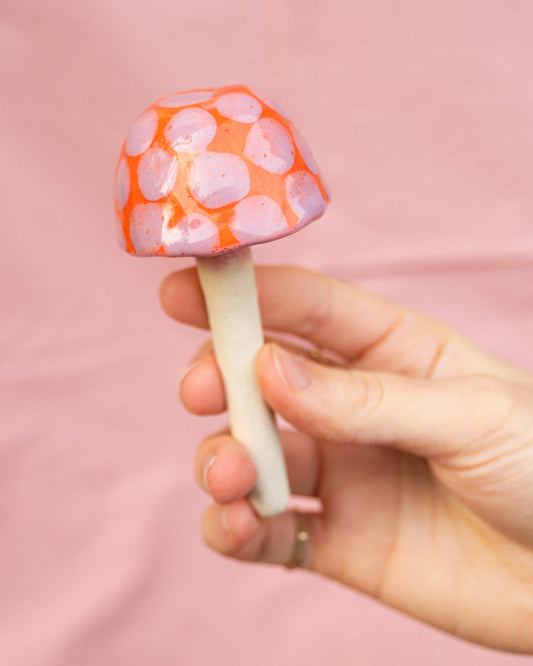 Orange Garden Mushroom